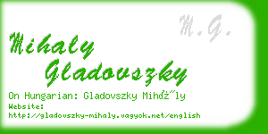 mihaly gladovszky business card